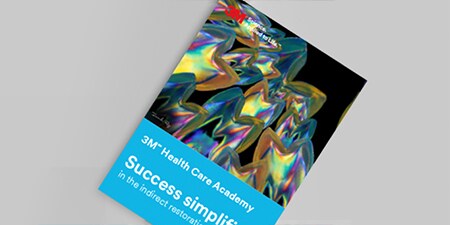 brochure on gray background
