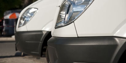 Image of front-end of vans
