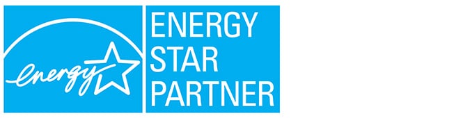 Logotipo en azul claro de Energy Star Partner. 
