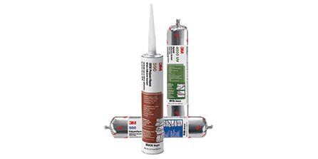 Image of three different tubes of adhesive sealants
