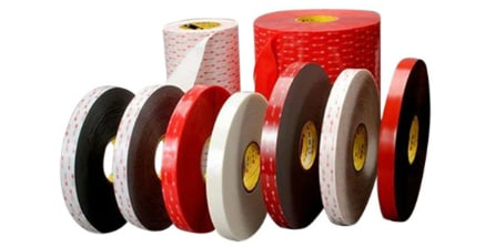 Image of several different types and widths of 3M™ VHB™ Tape
