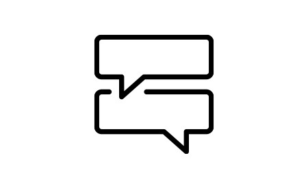 Icono de burbujas de chat de texto.
